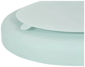 Jasnoniebieski silikonowy talerz dla dzieci 19x20,5 cm – Kindsgut