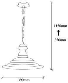 Lampa wisząca w kolorze brązu z metalowym kloszem ø 39 cm Sivani – Opviq lights