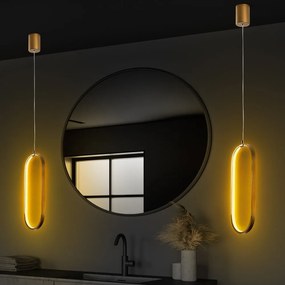 Lampa wisząca LED w kolorze złota Can – Opviq lights