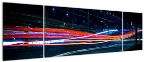 Obraz miasto nocą (170x50 cm)