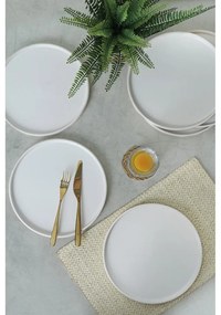 Białe ceramiczne talerze zestaw 6 szt. ø 27 cm – Hermia