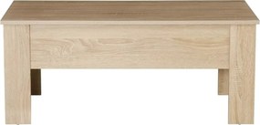 PROMOCJA Stolik kawowy RIWA z wysuwanym blatem 100x50 cm, dąb