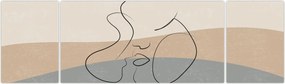 Obraz - Line art kiss (170x50 cm)