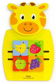 Drewniana sensoryczna tablica manipulacyjna żyrafa viga toys