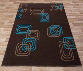 Dywan  Dywan nowoczesny Kwadraty brązowy 140 cm x 200 cm