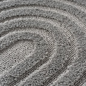 Dywan nowoczesny Art 3D Geometria szary 200 cm x 200 cm  koło