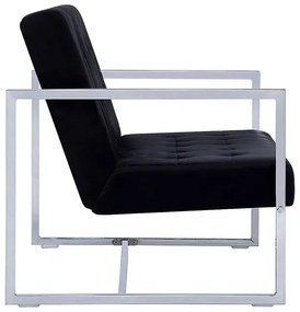 Zgrabna 2-osobowa sofa Aparro - aksamit, czarna