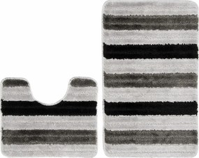 Szary komplet dywaników łazienkowych K7-A26