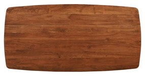 Brązowy stół z blatem z drewna akacjowego 100x200 cm Quenza – Light &amp; Living