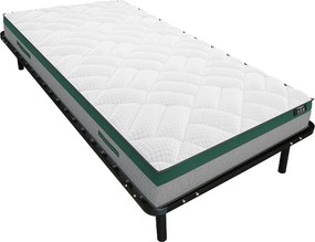 Zestaw stelaż listwowy + materac ze sprężynami kieszeniowymi gr. 22cm PRESTIGE marki YSMÉE - 90 x 190 cm