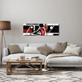 Obraz obrazu starożytnej damy (z zegarem) (90x30 cm)
