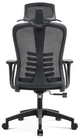 Fotel Biurowy Ergonomiczny Obrotowy JULIET Wentylowany Czarny Nowoczesny