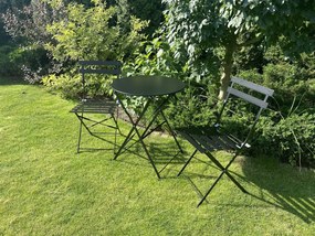 Składany stolik restauracyjny typu bistro Semplici, czarny