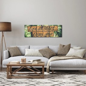 Obraz z wiadomością (z zegarem) (90x30 cm)