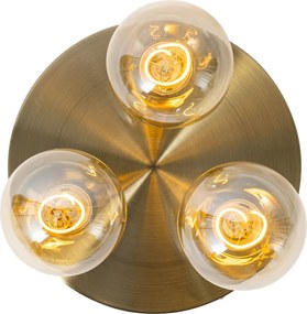 Nowoczesna lampa sufitowa brązowa okrągła - Facil