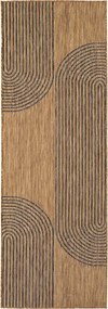 Dywan uniwersalny MIRA Łuki Brązowo Czarne 80 cm x 250 cm