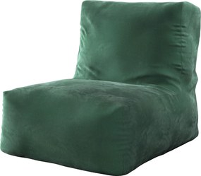 Puf-fotel kolor zielony tkanina połyskliwa, welwetowa