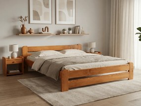 Łóżko Laura 120 x 200 cm, olcha Stelaż: Bez stelaża, Materac: Materac Sommera