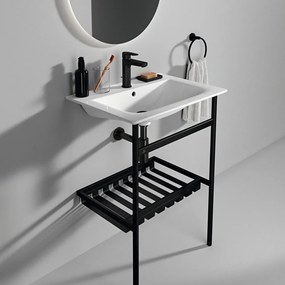 Czarny metalowy stelaż pod umywalkę 56x84 cm Conca – Ideal Standard