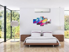 Obraz - Kolorowe pociągnięcia pędzlem (125x70 cm)