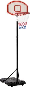 HOMCOM Kosz do Koszykówki, Stojak, Regulowany, Wypełniany Wodą, Czarny