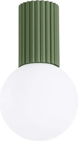 Zielona lampa sufitowa ze szklanym kloszem ø 12 cm Orbital – Sollux