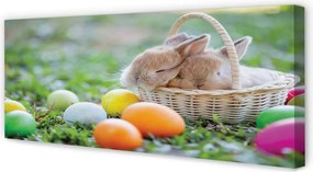 Zdjęcie na płótnie Zające i Jajka Wielkanocne