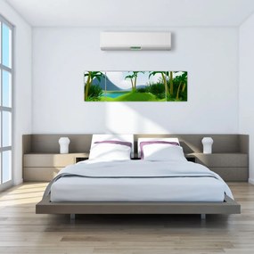 Obraz - Jeziora w dżungli (170x50 cm)