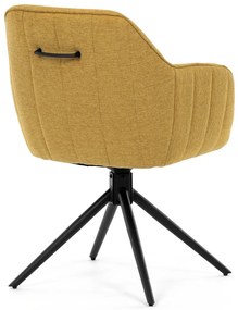 Zestaw krzeseł obiadowych z mechanizmem zwrotnymHC-536 YEL2, 2 szt.