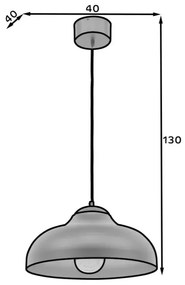 Lampa wisząca DESOLO czarna/złota ELTAP