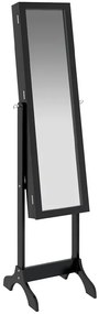 Czarne wysokie lustro ze schowkiem H1-L17