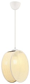 Lampa wisząca na przewodzie DRUM 1xE27/60W/230V kremowa