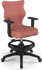 Obrotowe krzesło do biurka Duo Black rozmiar 5 (146-176,5 cm) z podnóżkiem