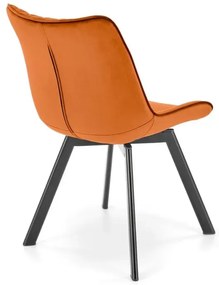 Krzesło tapicerowane K520 VELVET cynamonowe obracane HALMAR
