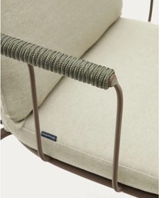 Zielono-beżowe metalowe krzesło ogrodowe Salguer – Kave Home