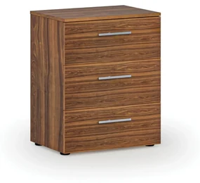 Komoda biurowa do biurka PRIMO WOOD, 740 x 600 x 420 mm, orzech