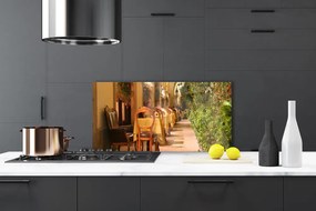 Szkło Ozdobne do Kuchni Stylowa Kawiarnia Uliczna