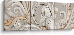 Obraz bogini na ozdobnym tle (z zegarem) (90x30 cm)