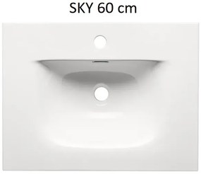 Szafka pod umywalkę TALIA CASELLA 2S 60cm dąb casella/czarny mat COMAD