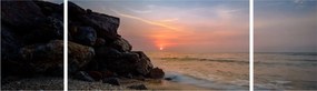 Obraz zachodu słońca na plaży (170x50 cm)