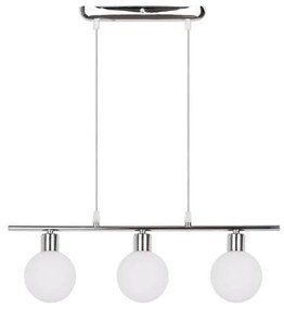 Lampa wisząca w kolorze srebra ze szklanym kloszem 10x52 cm Oden – Candellux Lighting