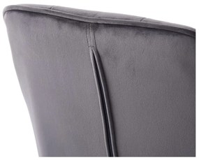 Szare aksamitne krzesła z podłokietnikami zestaw 2 szt. Nolan Square – Unique Furniture
