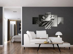 Obraz - Lotos w rękach Buddy (125x70 cm)
