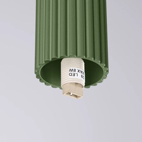 Plafon HALO zielony oliwkowy IP44 ryflowany SOLLUX  LIGHTING