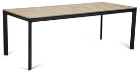 Zestaw ogrodowy dla 6 osób z zielonymi krzesłami Capri i stołem Thor, 210x90 cm