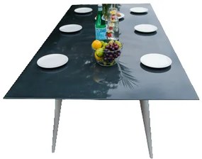 Duży aluminiowy stół obiadowy 200x100