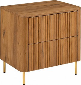 Szafka łazienkowa 60, Dąb craft, blat dąb craft, nogi złote, 60,8 x 44,2 x 65 cm