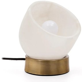 Lampa stołowa w kremowo-mosiężnym kolorze (wysokość 17 cm) Shenli – Kave Home