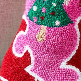 Poduszka dekoracyjna ze świątecznym motywem z materiału bouclé 48x35 cm Santa's Howdy Christmas Boot – Catherine Lansfield