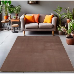 Dywan pluszowy Luxy beżowy 80 cm x 150 cm